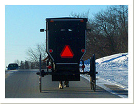 Following an Amish Carriage