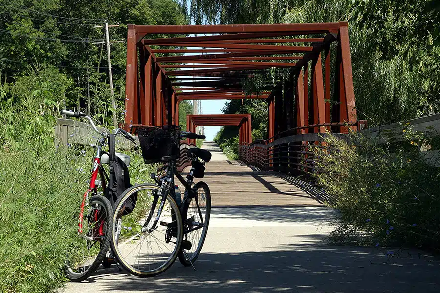 bike on the Elroy-Sparta Trail